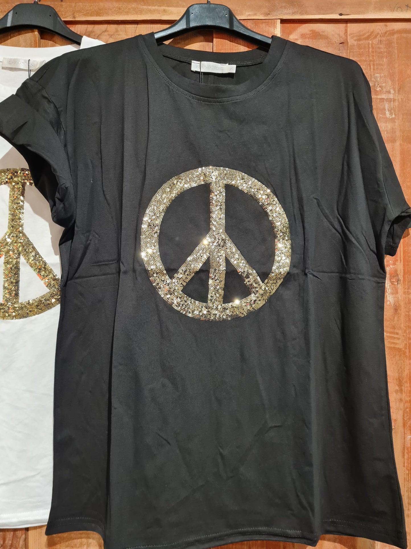 T-SHIRT Peace Svart