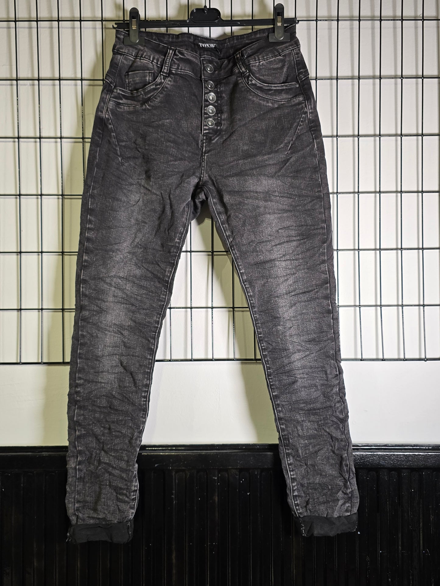 JEANS Knappgylf Mörkgrå Toxik