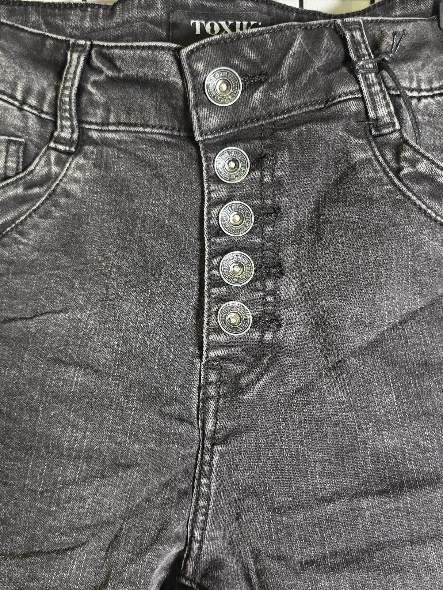 JEANS Knappgylf Mörkgrå Toxik