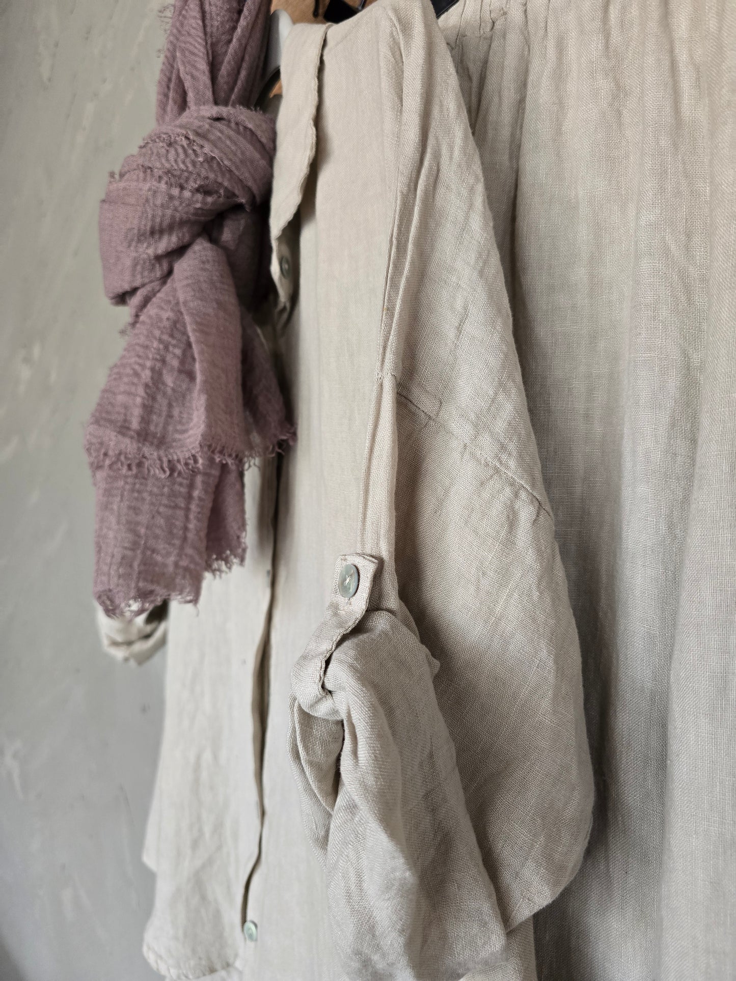 LINNEBYXA Beige Träknappar