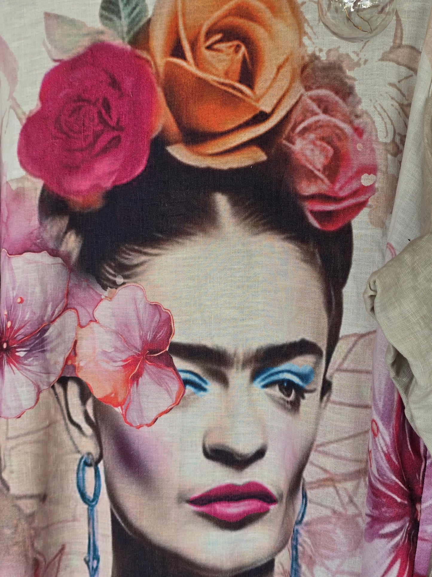 LINNESKJORTA Kahlo Red Oversize