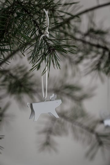 JULHÄNGE Gris Liten Vit 2-pack