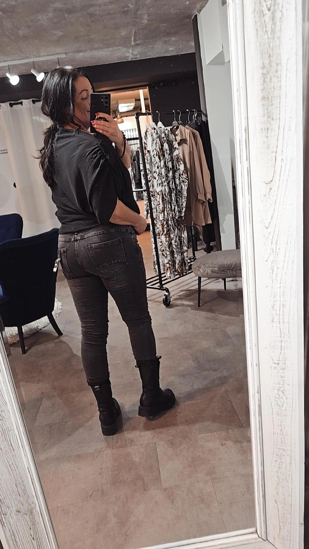 JEANS Knappgylf Mörkgrå Toxik