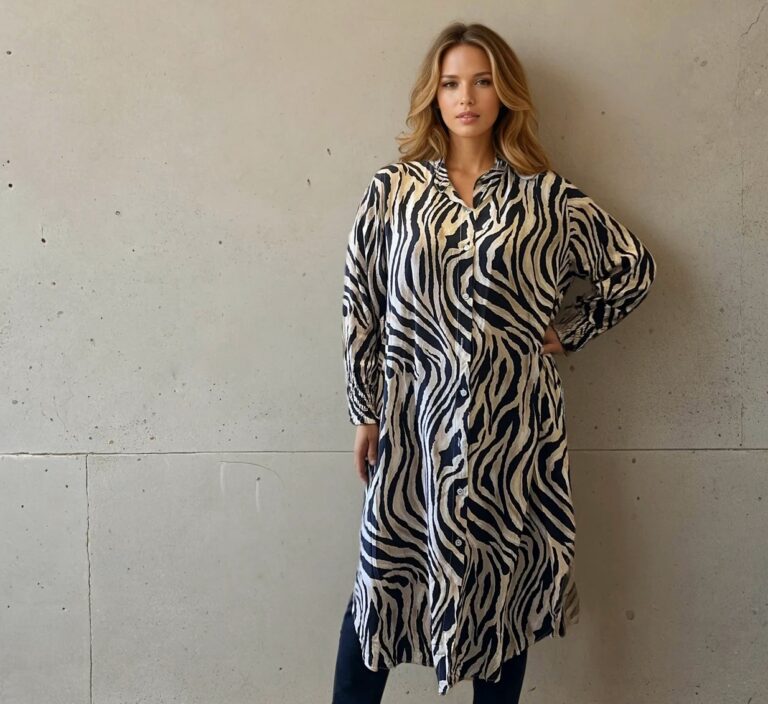 SKJORTKLÄNNING Zebra Black