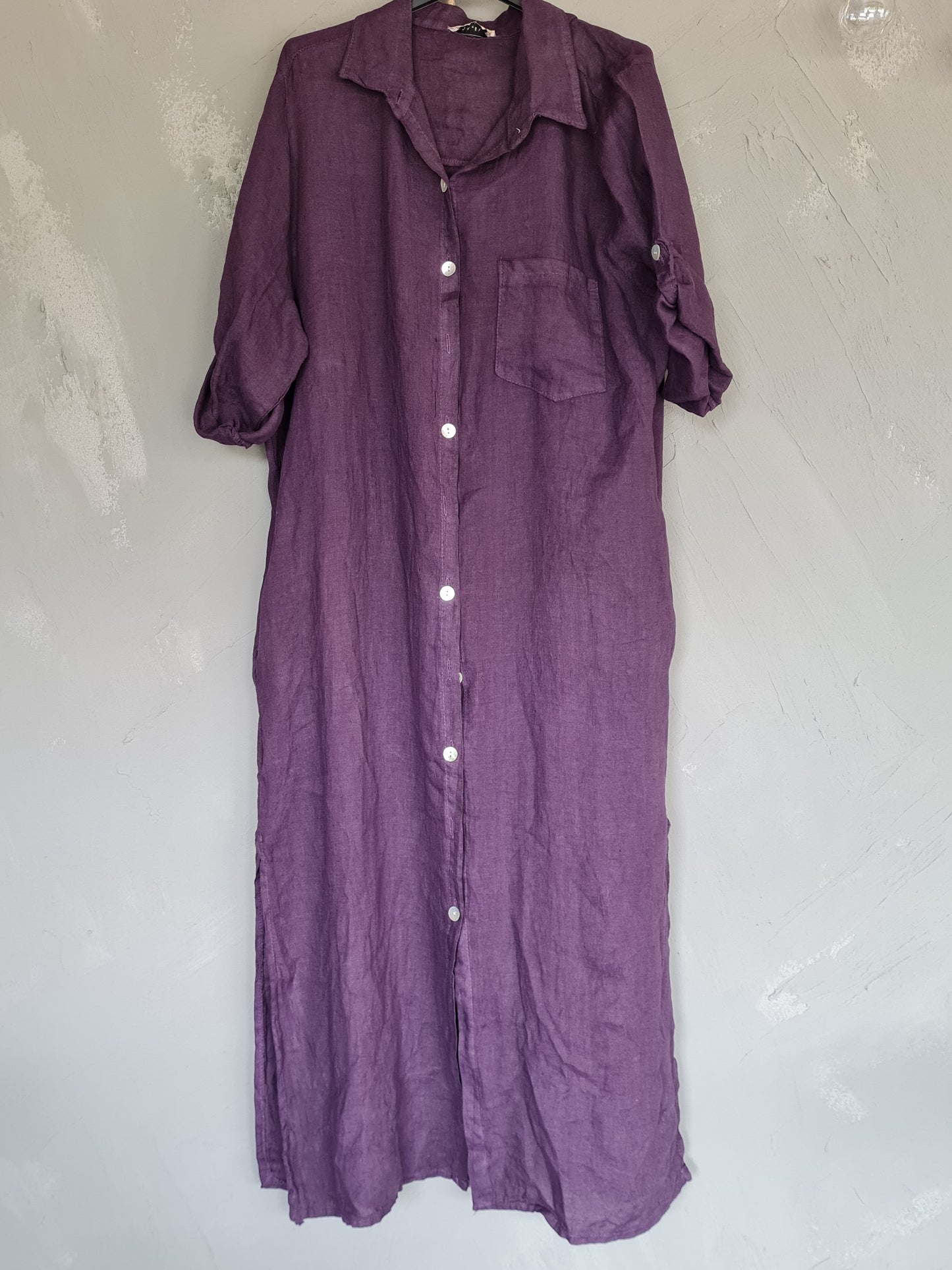 LINNEKLÄNNING purple