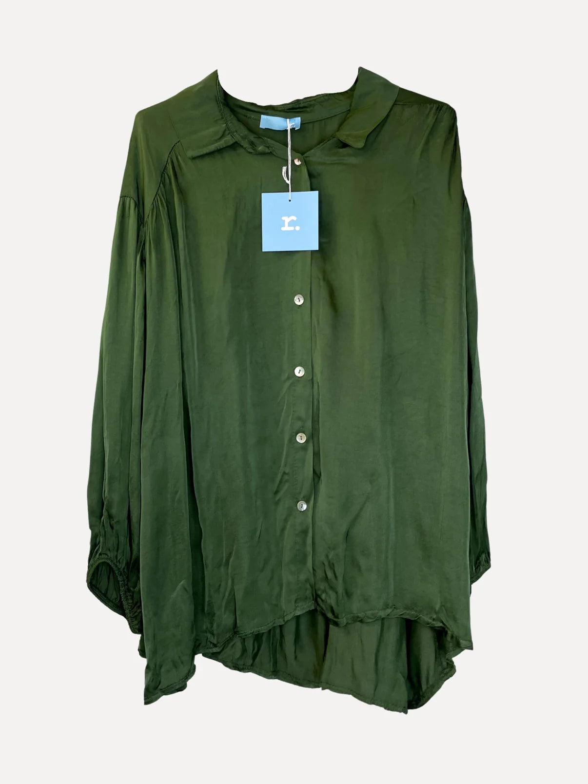 SKJORTA forest green/blank