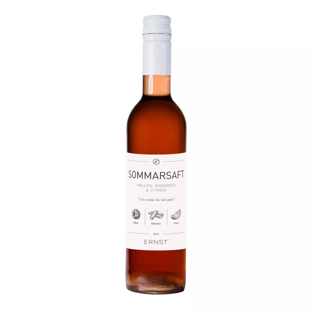 SOMMARSAFT ERNST Saft med smak av hallon, rabarber och citron