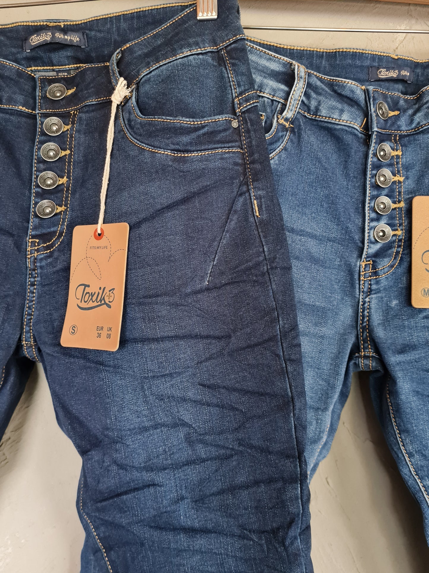 JEANS Knappgylf Mörkblå Toxik