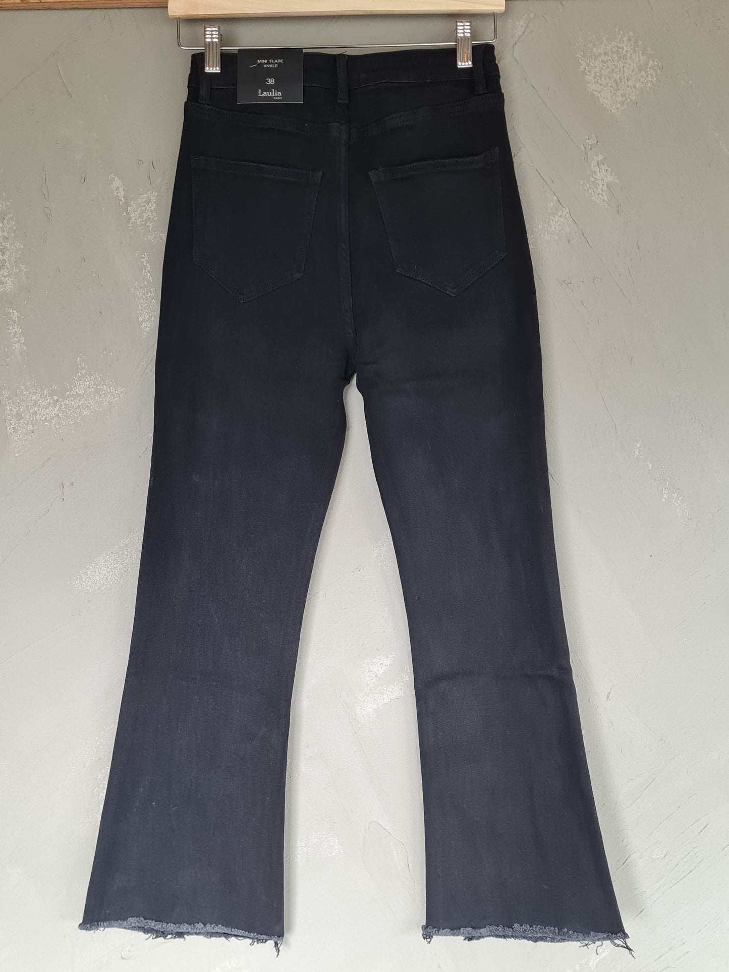 JEANS mini flare svart