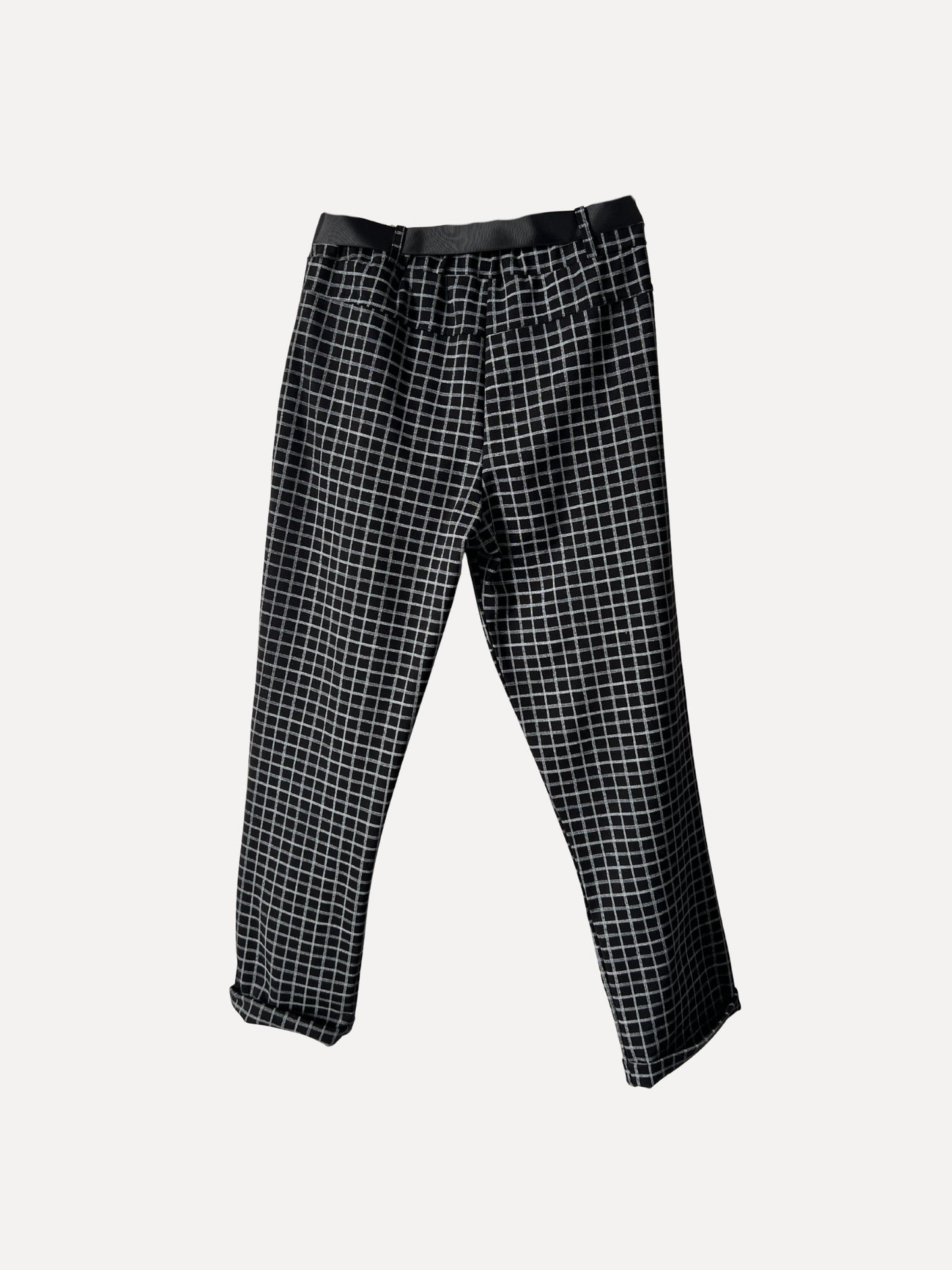 STRETCHBYXA Rutig Svart