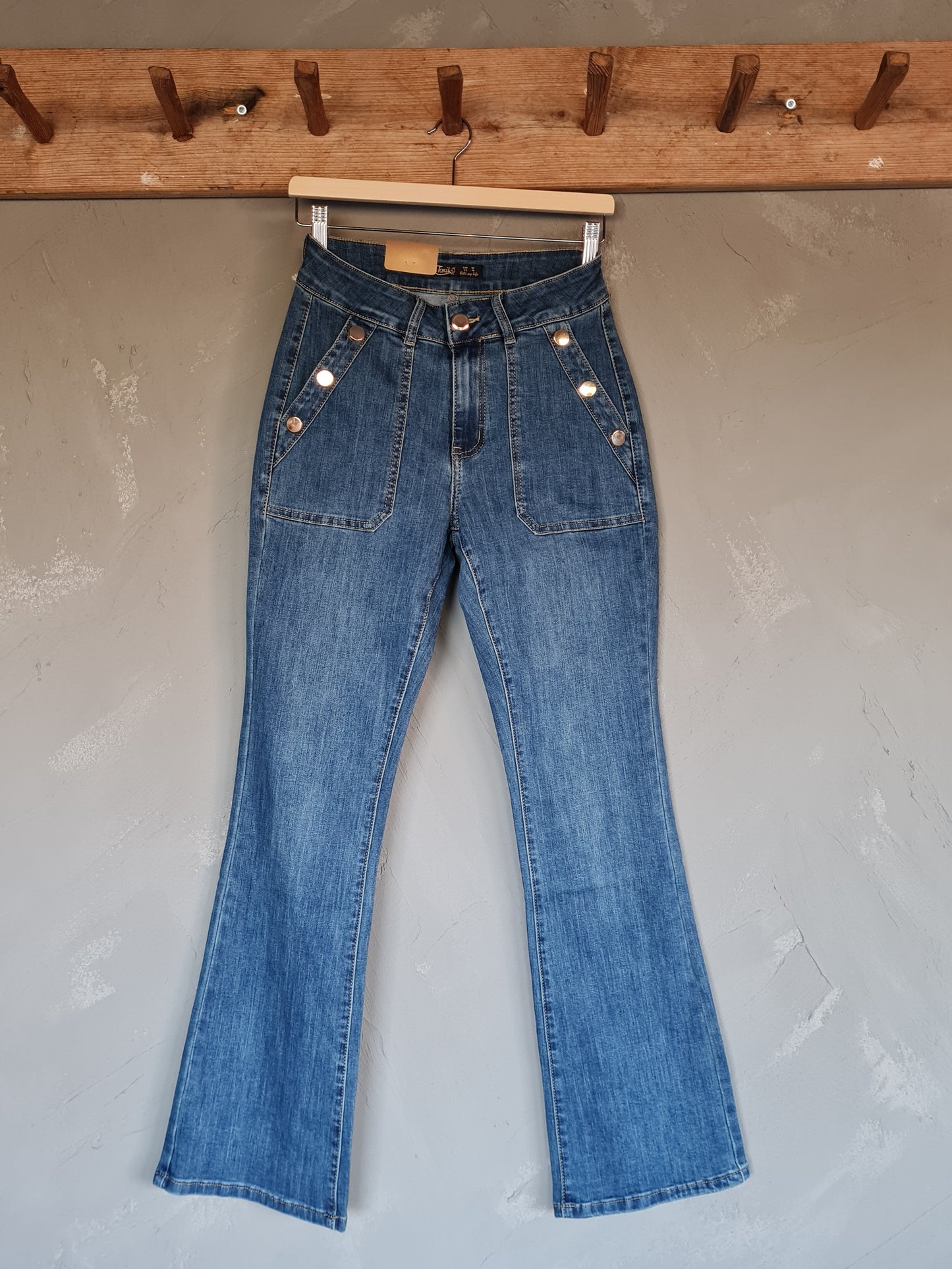 JEANS toxic guldknappar