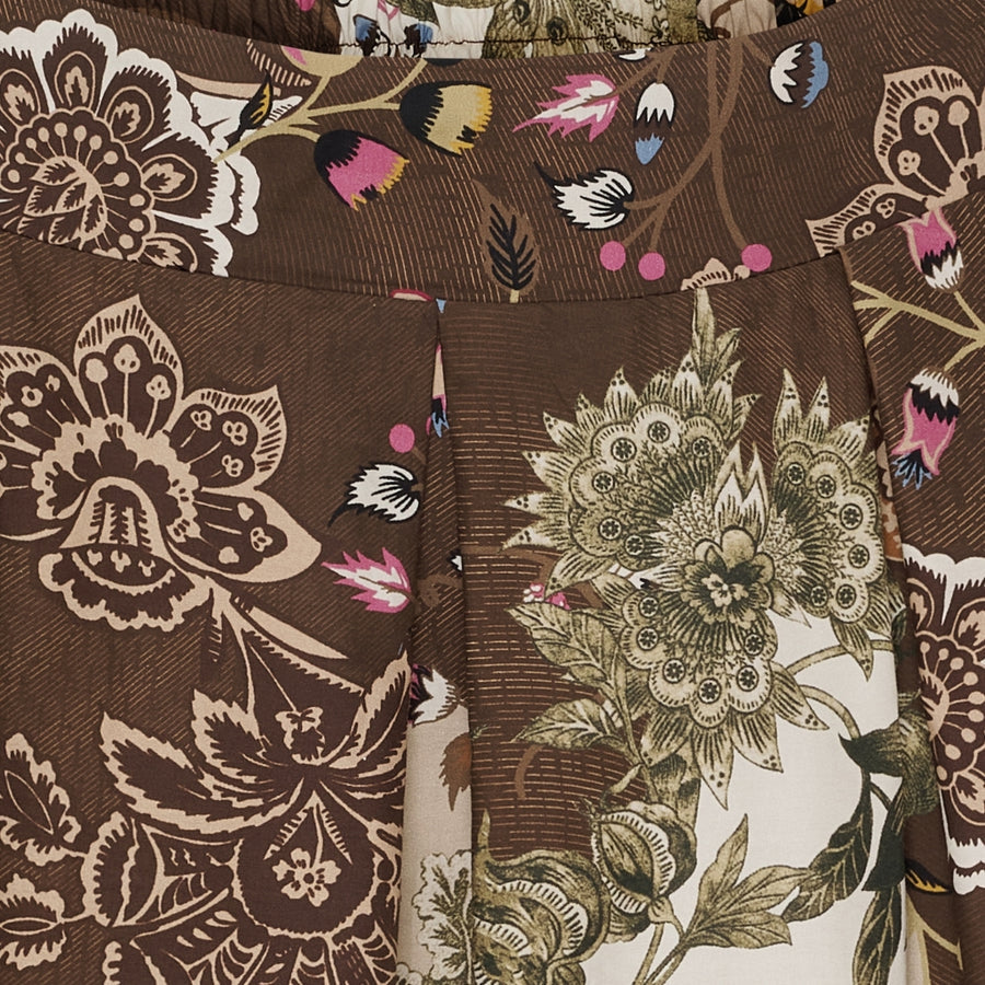 KJOL Mönstrad Brun/rosa/vit