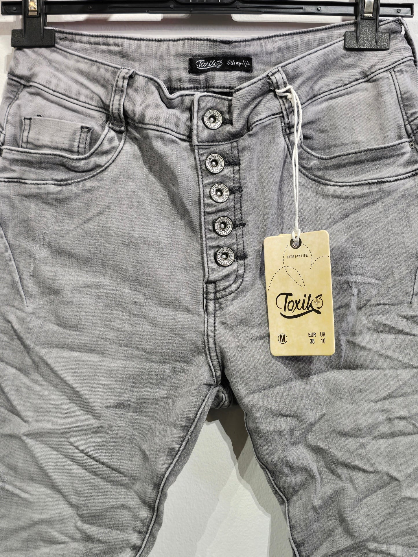 JEANS Knappgylf Ljusgrå Toxik