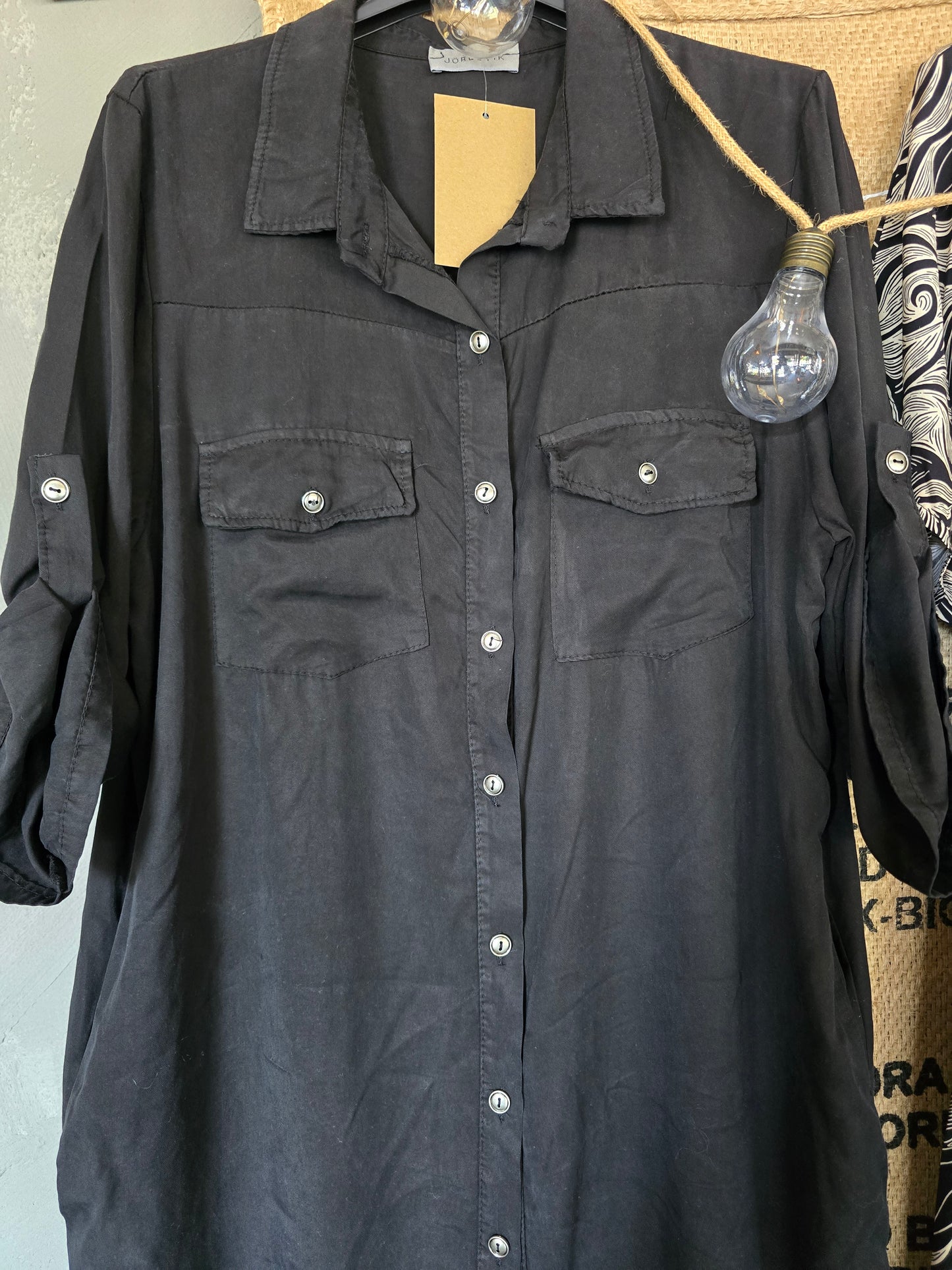 JEANSKLÄNNING MattSvart
