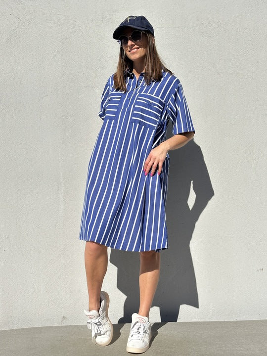 KLÄNNING Nice Poplin Blue