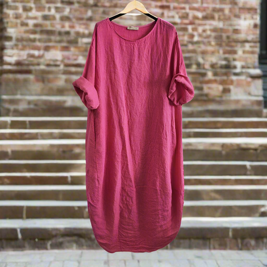 LINNEKLÄNNING Andrea Fuchsia