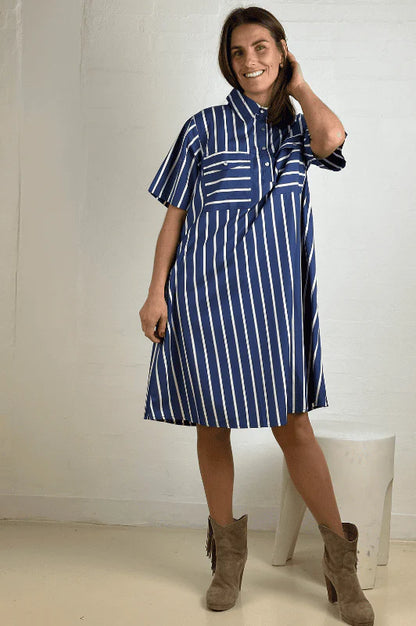 KLÄNNING Nice Poplin Blue