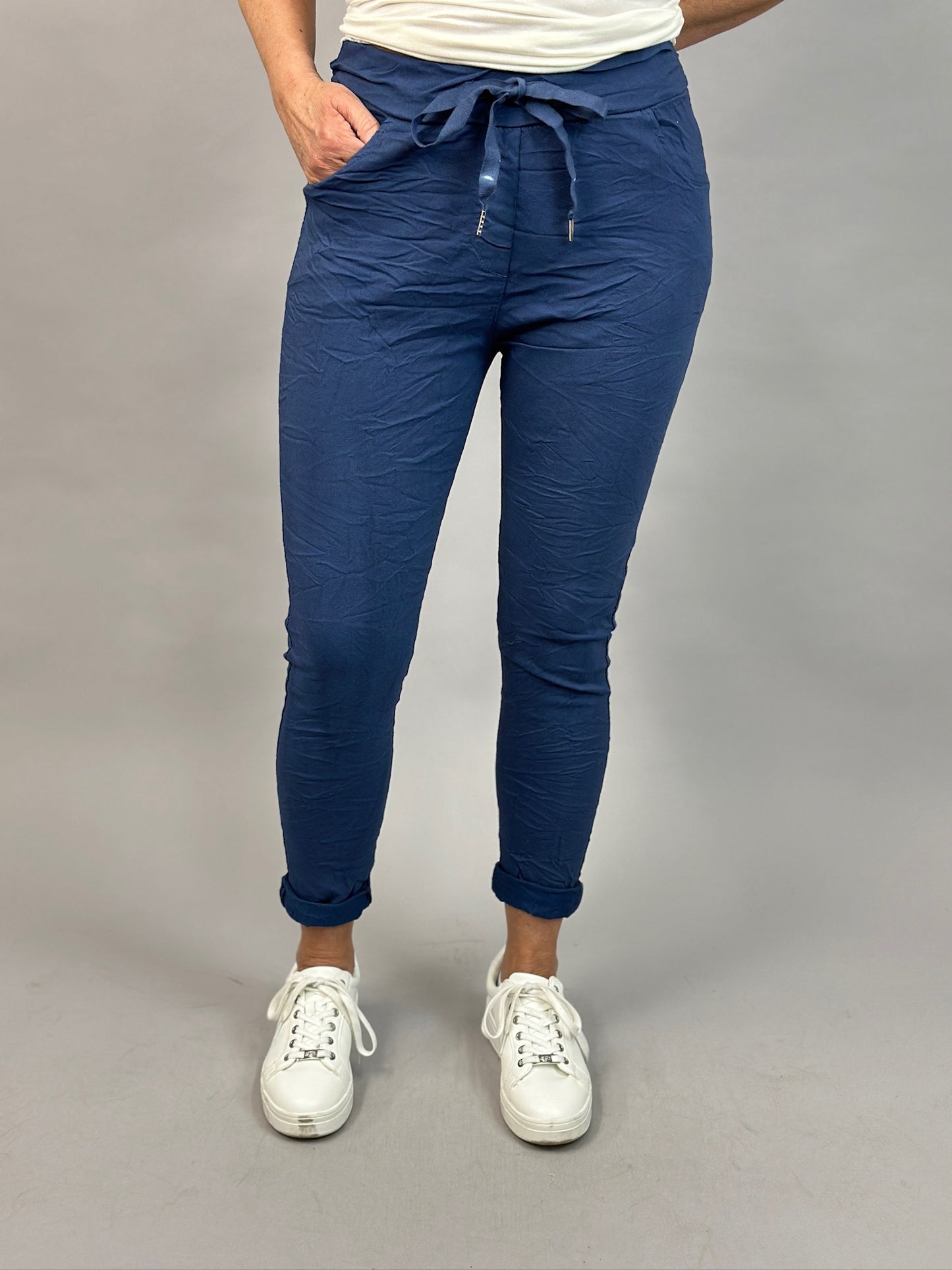 STRETCHBYXA jeansblå