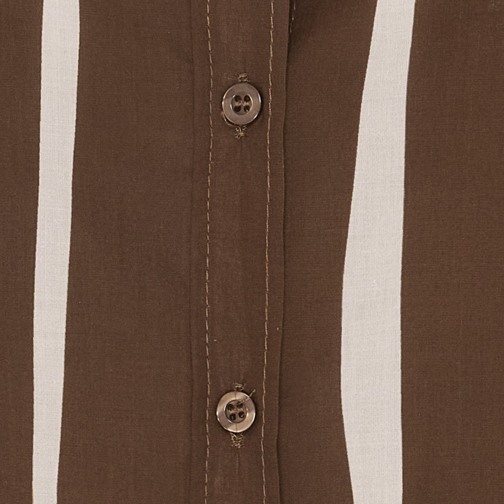 BLUS Randig Brun/vit