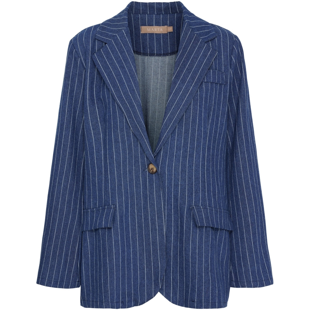 BLAZER Denim Vita ränder