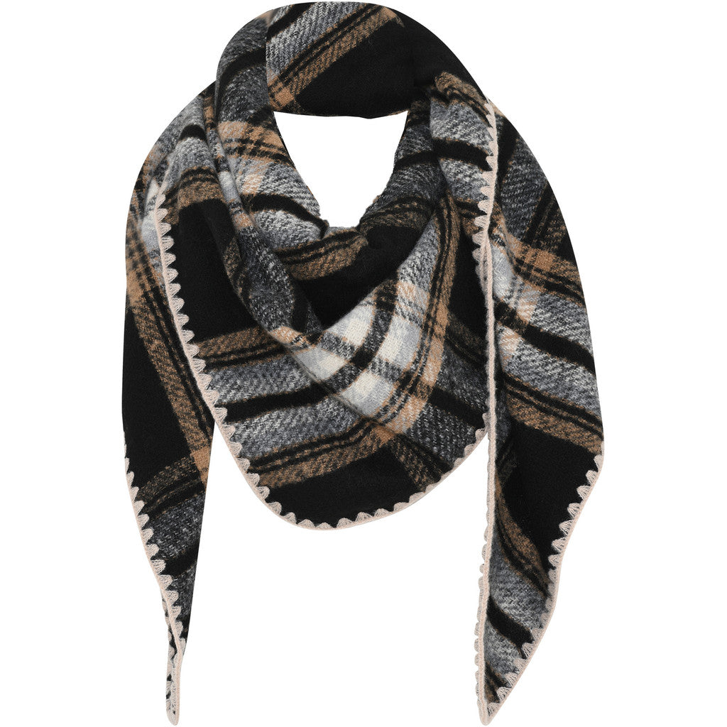 HALSDUK Rutig Svart/beige