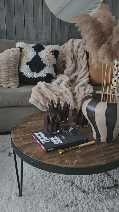 PLÄD Fluffy Fuskpäls Beige