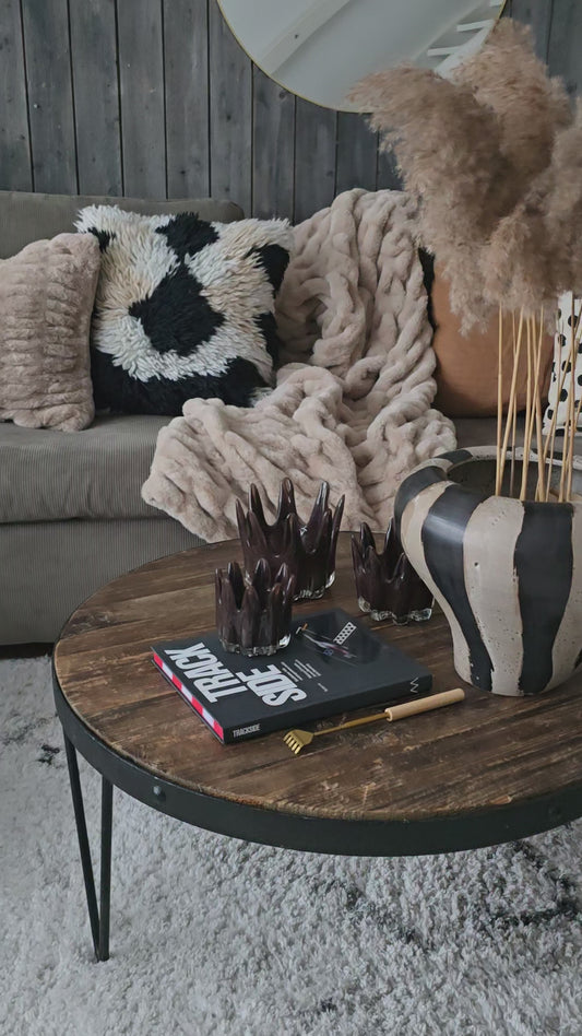 PLÄD Fluffy Fuskpäls Beige