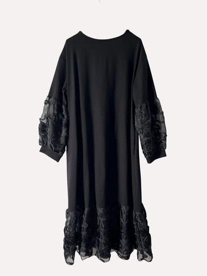 KLÄNNING Svart Spets