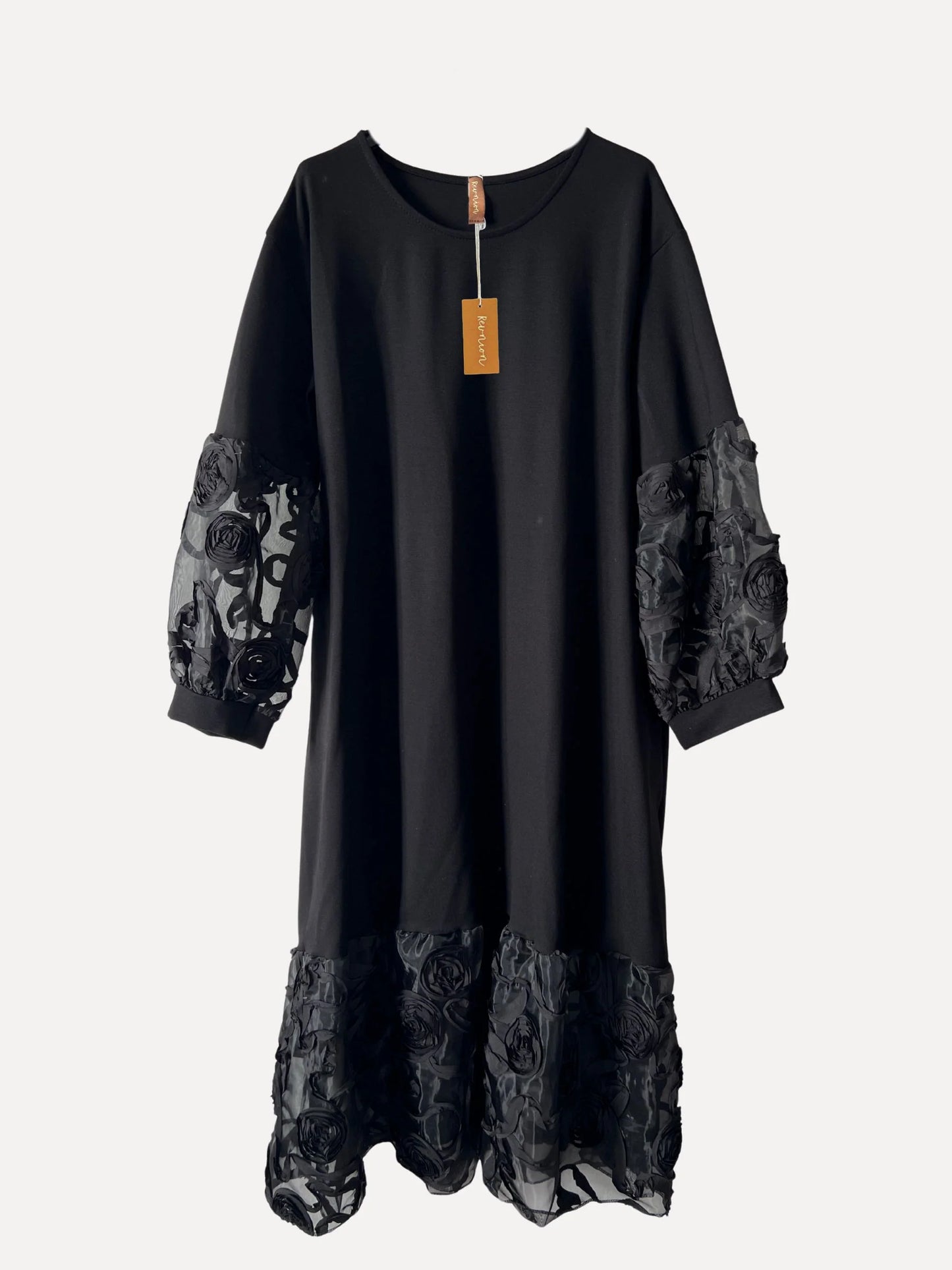 KLÄNNING Svart Spets