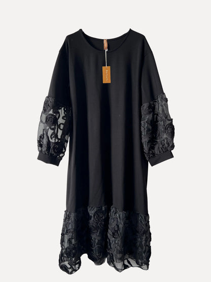 KLÄNNING Svart Spets