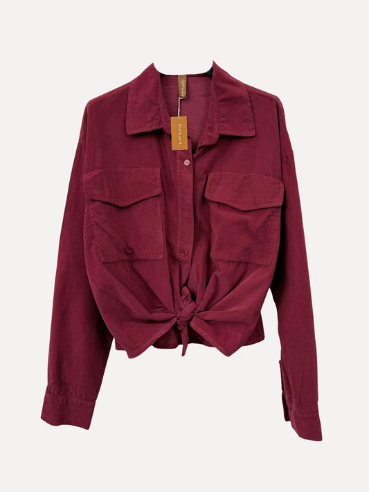 SKJORTA Babycord Wine