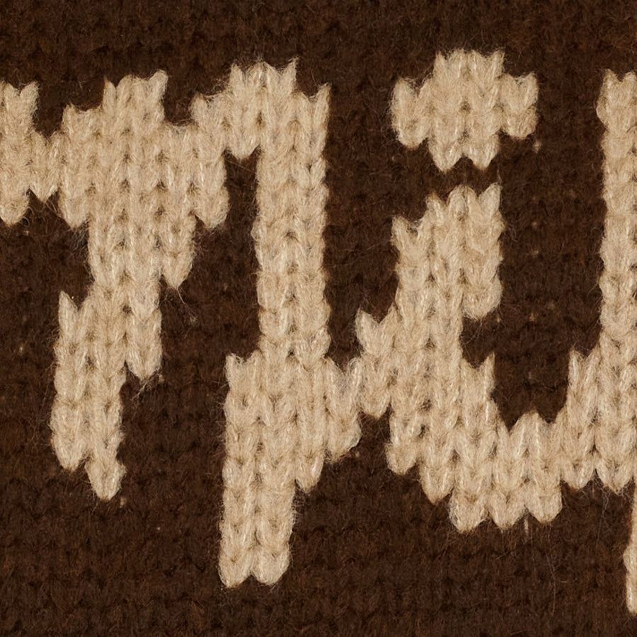 STICKAD TRÖJA Smile Brun