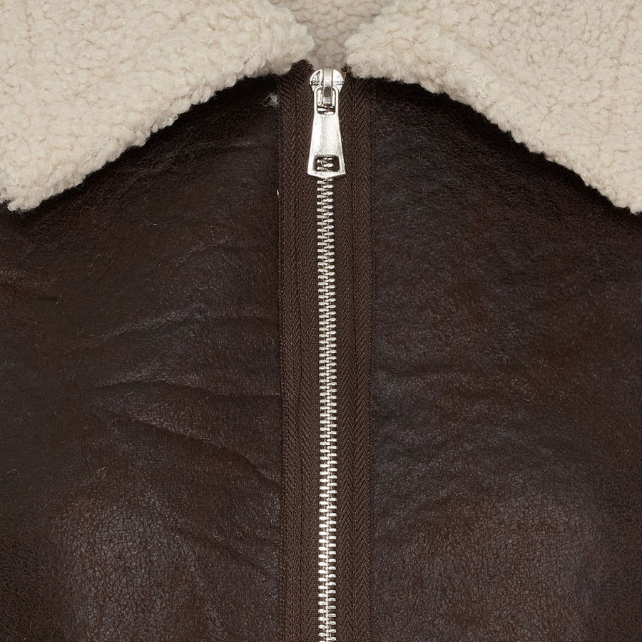 VÄST Läderlook & teddyfoder