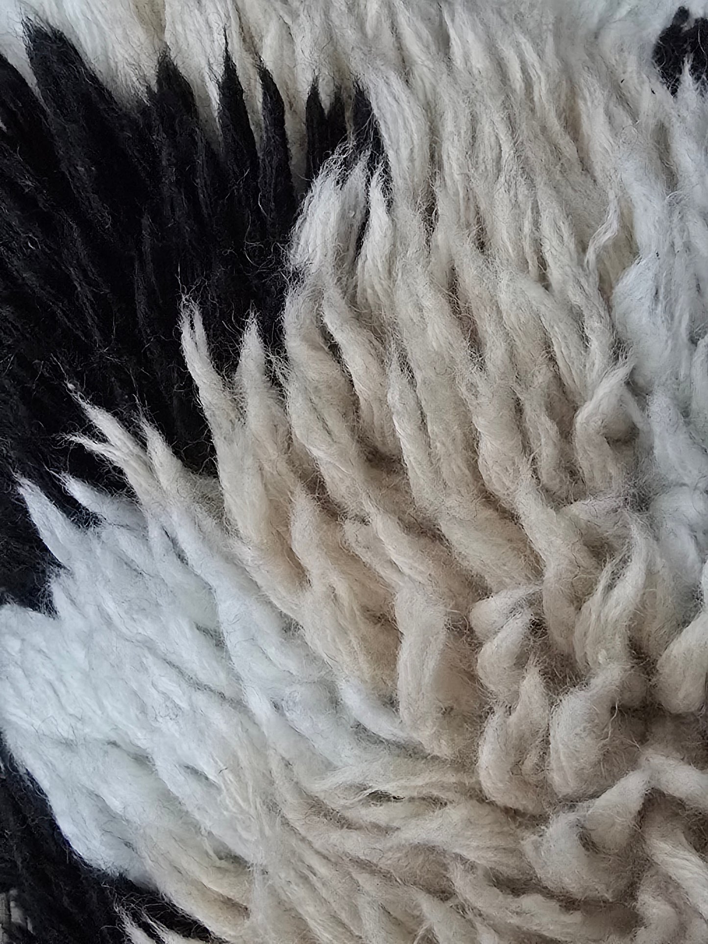 KUDDFODRAL Ull svart/beige/natur