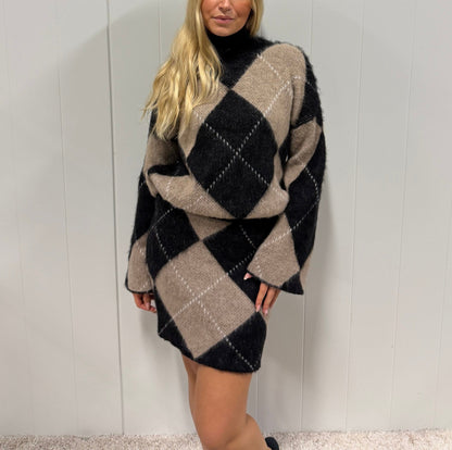 CHECKMATE SET Svart/taupe