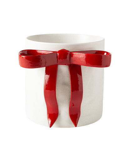 KRUKA Rosett Creme/röd Keramik (HÄMTAS I BUTIK)