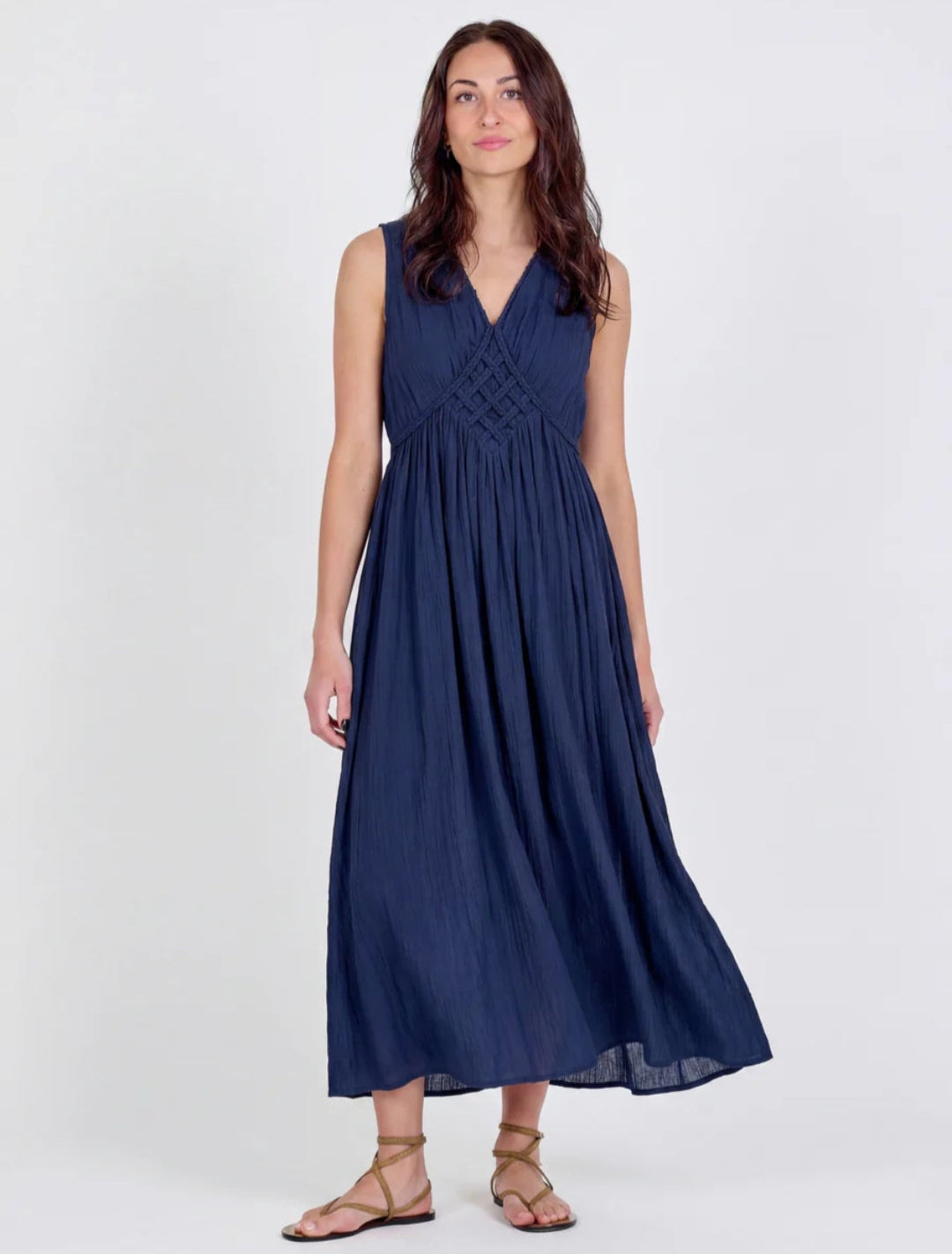 KLÄNNING Dalia Flätad Navy