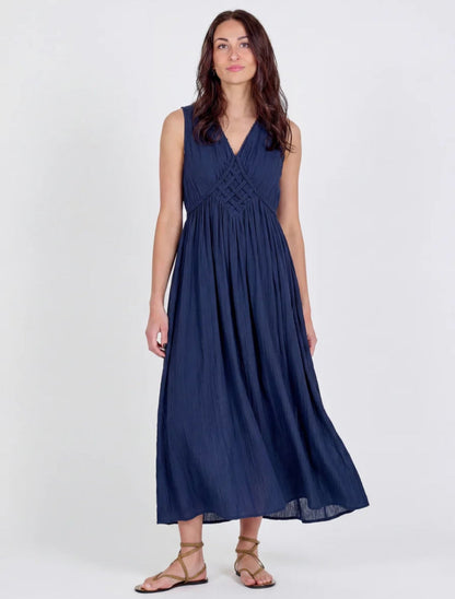 KLÄNNING Dalia Flätad Navy