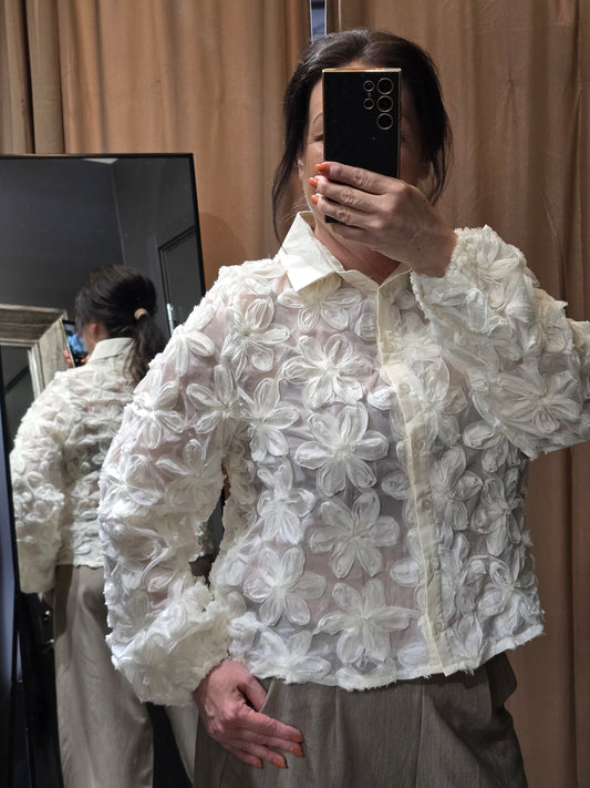 BLUS Flower Vit Transparent