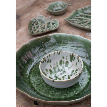 SKÅL Grönmelerad Porslin