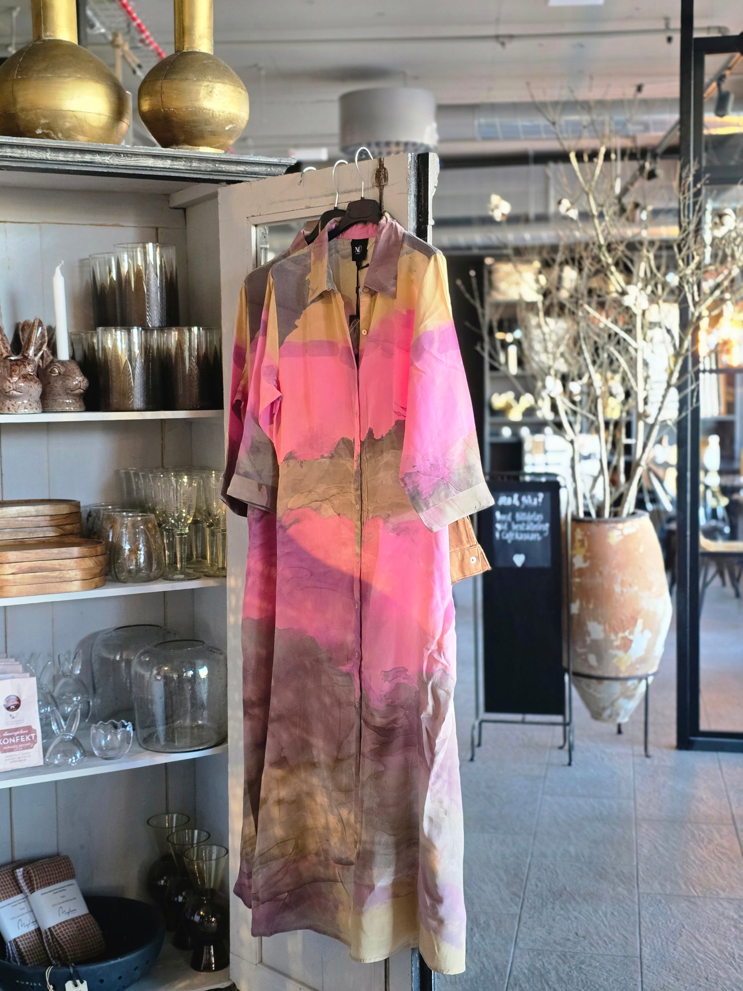 KLÄNNING Dana Rosa/beige/brun