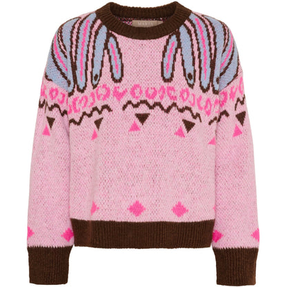 TRÖJA Stickad Rosa/brun