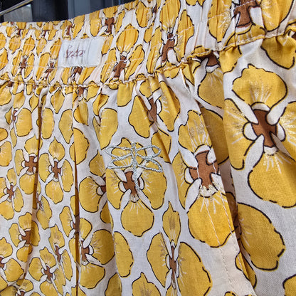 SHORTS Honolulu Flower Yellow