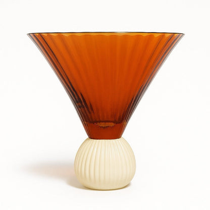 COCKTAILGLAS Brown/creme