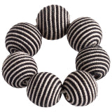 SERVETTRING Svart/vit