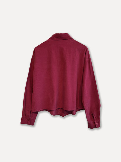 SKJORTA Babycord Wine