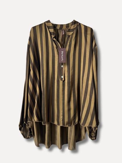BLUS Randig Dark brown/Olive