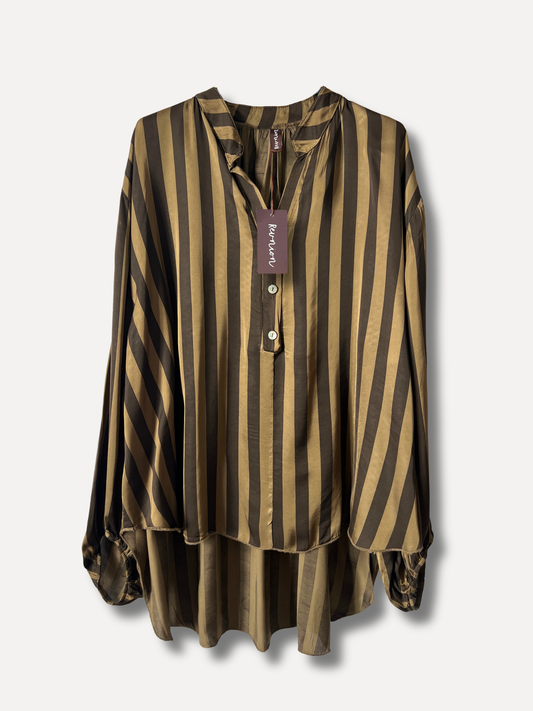 BLUS Randig Dark brown/Olive