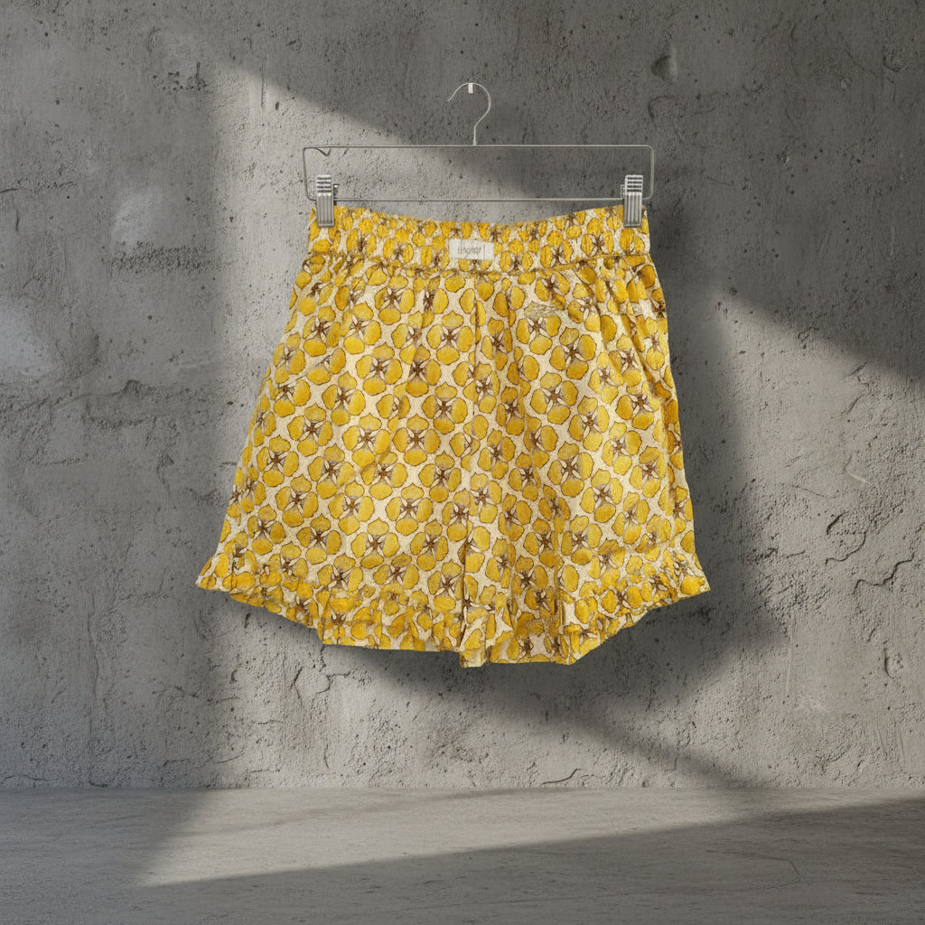 SHORTS Honolulu Flower Yellow