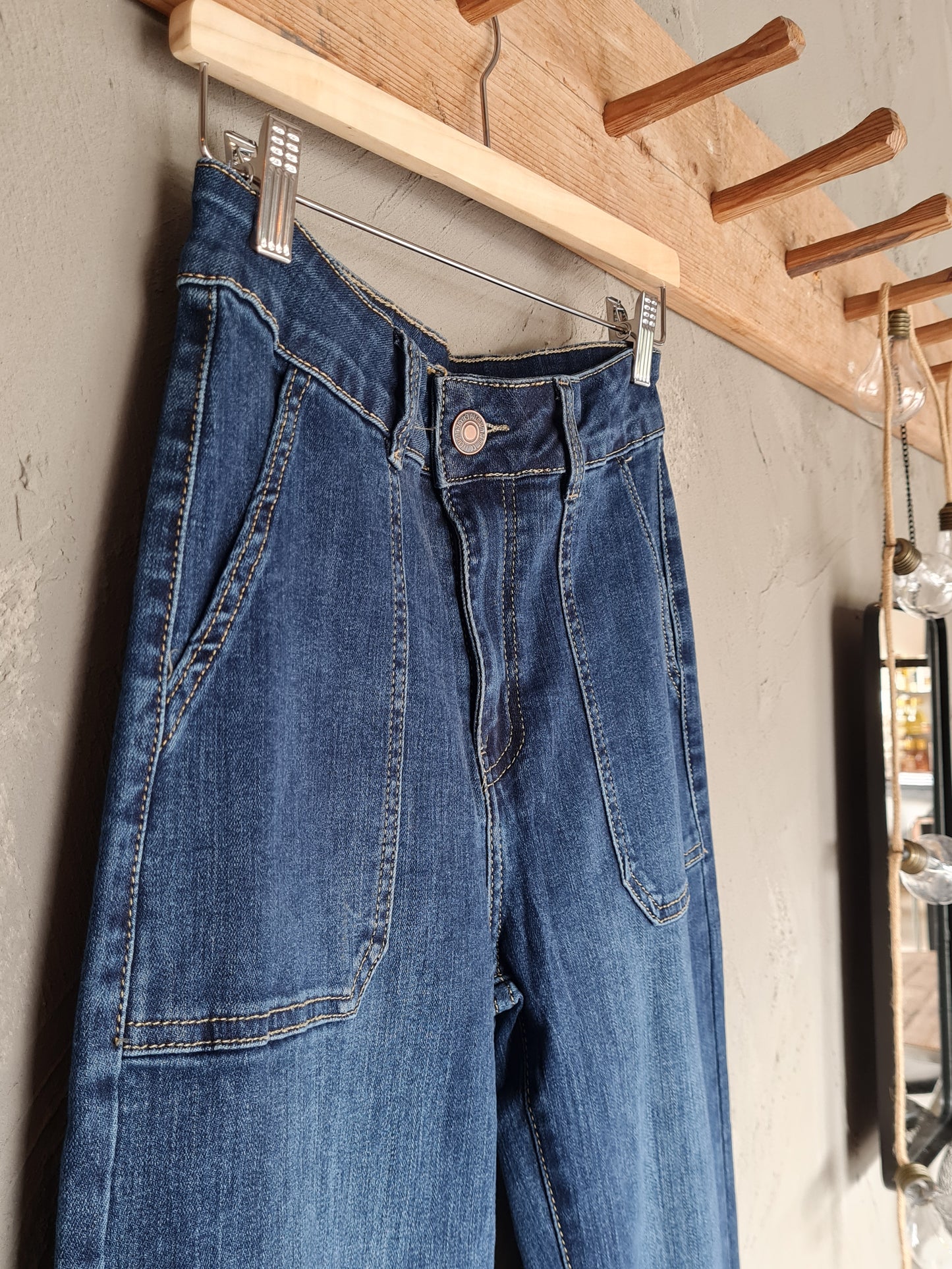 JEANS Vida raka Mörk tvätt